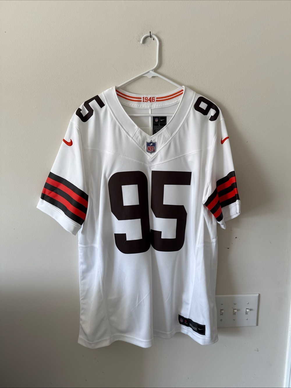 Men's Nike Myles Garrett #95 Cleveland Browns Vapor Lmtd NFL Jersey Sz L - RARE